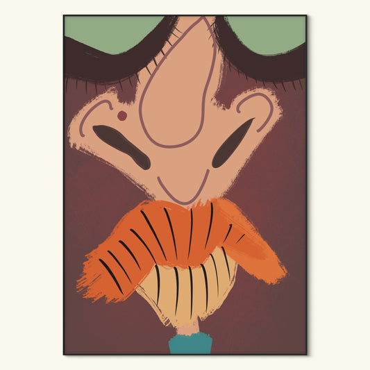 The man with the orange mouth